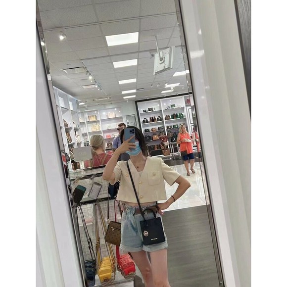 MICHAEL KORS MERCER Extra-Small N/S Shopper Crossbody Black Leather NWT $348 - Picture 11 of 12